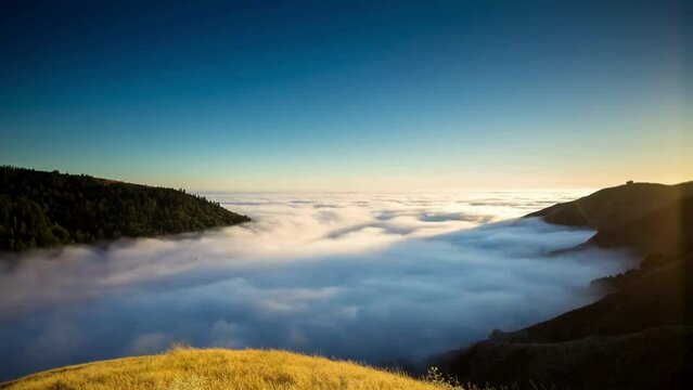 4K Ultra HD Time-Lapse of Big Sur from Nacimiento-Fergusson Road: Fog, Sunset, Stars, and Milky Way