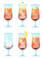 ティースカッシュのイラスト六種