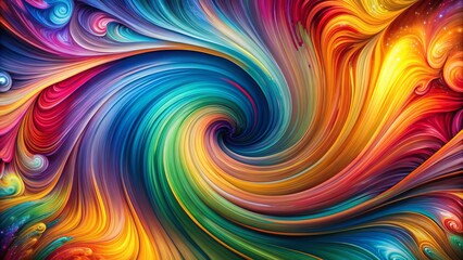 Fototapeta premium Colorful swirling patterns of abstract vibrant layers with texture and depth, ideal for technology and digital media backgrounds.
