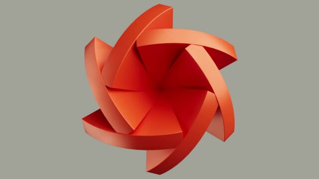 A  kaleidoscope type origami animated polygonal shape with alpha channel