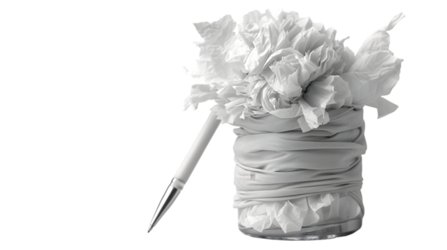 pen and paper isolated on Transparent background. png