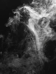 Smoke Spirit. Terrible Ghost Being Emerges from Dark Smoke