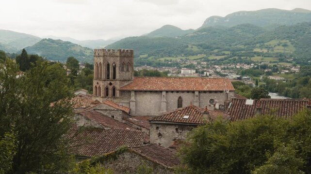 Gothic arches and Romanesque walls merge in harmonious historical blend