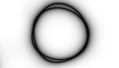 Abstract black blur thin linear abstract curved wavy circle for background, wallpaper, banner, label etc. Overlay png design