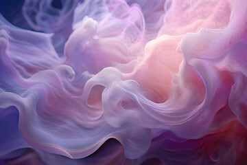 Obraz premium ein verträumter abstrakter Hintergrund mit wirbelnden Mustern und einer Mischung aus sanften Lila und Rosa erinnert . KI Generated