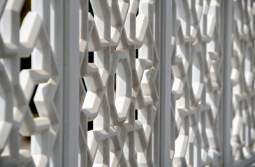 abstract pattern stone wall of islamic mosque