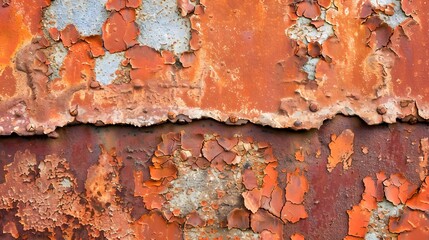 Detailed rusty metal texture background showcasing aged and weathered corrosion