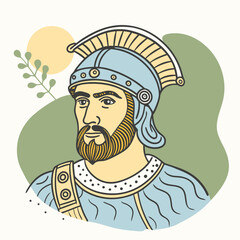 vector illustration of roman legioner