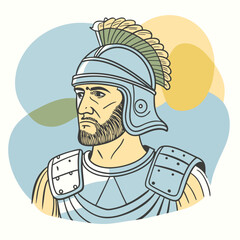 vector illustration of roman legioner