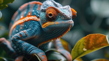 A chameleon blending into a vibrant environment, illustrating the adaptability and customization necessary in targeted marketing.