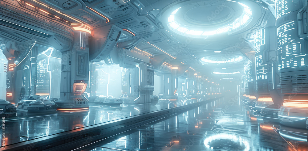 Poster global server graphic, futuristic. generative ai.