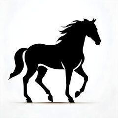 Obraz premium illustration logo of minimalist outline of a horse