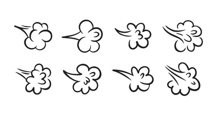 Comic fart cloud. Bad stink balloon. Smoke gas cloud in comic style. Explosion, angry breath.