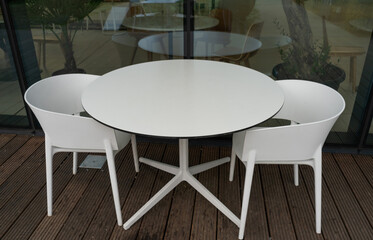 Street Restaurant Table, Empty Cafe Tables, Bistro Seat, Bar Terrace, Outdoor Restaurants, Cafeteria