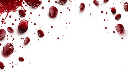 blood on white background