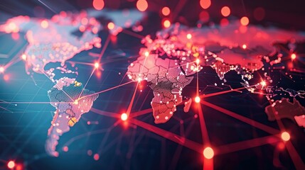 Conceptual Global Network Connectivity and International Data Transfer Visualization