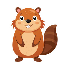 Fototapeta premium Illustration of Cute Beaver animal