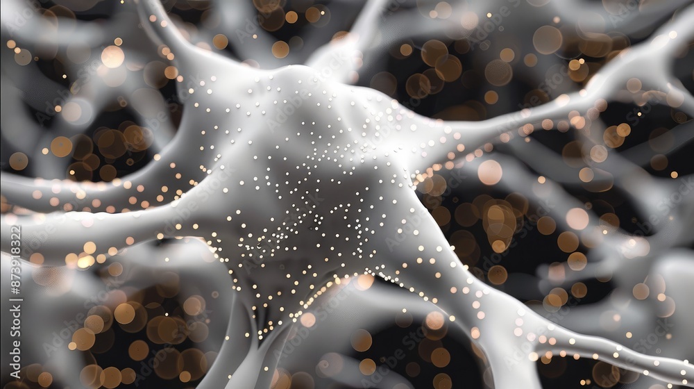 Poster neural network illustration. generative ai.