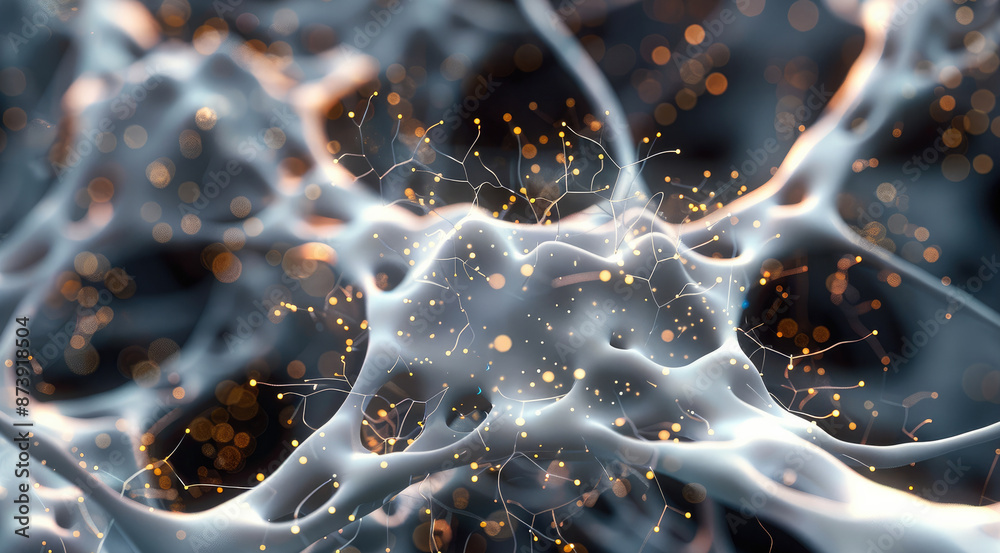 Aufkleber neural network illustration. generative ai.
