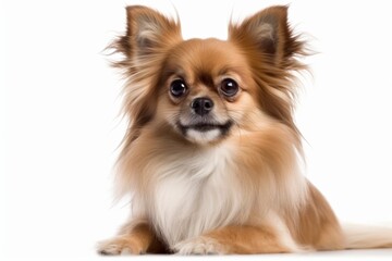Obraz premium Chihuahua in front of a white background, studio shot
