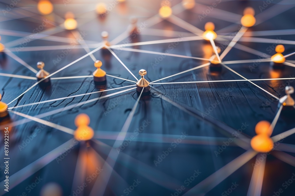 Wall mural global structure networking and data exchanges customer