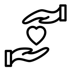 Compassion vector icon style