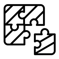 Puzzle Piece vector icon style