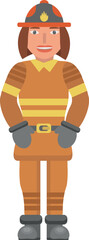 Fireman vector illustration. Firefighter cartoon style