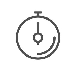 Timer and clock icon outline and linear vector.	
