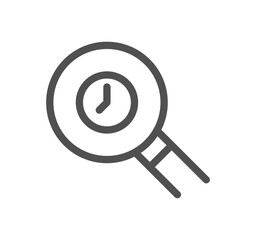 Timer and clock icon outline and linear vector.	
