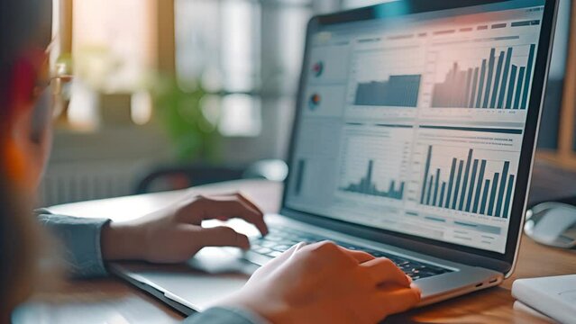 Business analysis of data CRM client overview computer technology dashboard system analyst