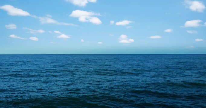 Seascape horizontal blue sky and sea
