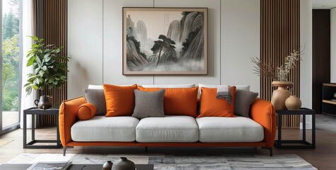 Modern Sectional Sofa In A Luxurious Living Room