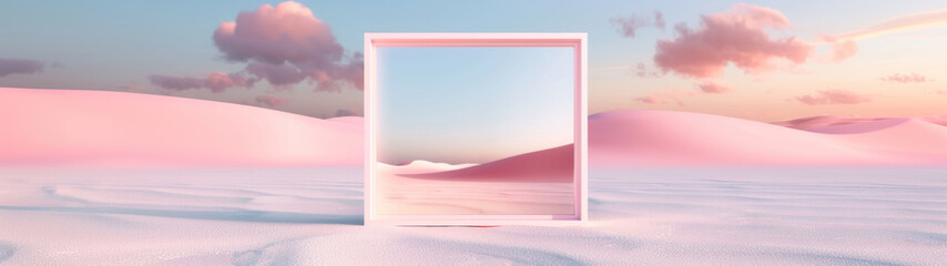 Abstract Fantastic Panoramic Background, 3D Render, Daroonwan