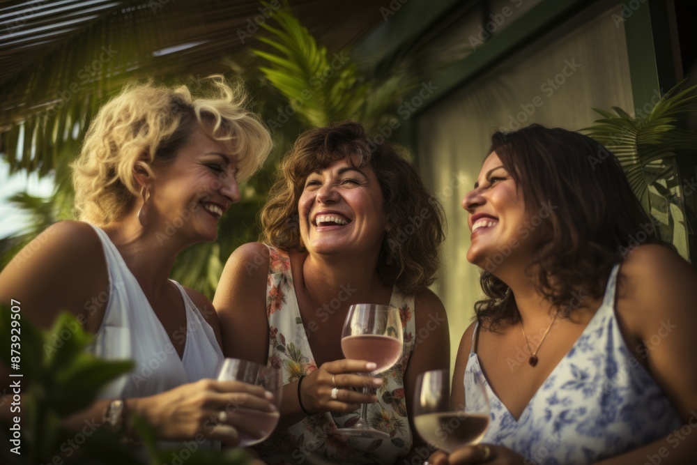 Canvas Prints Diverse mature women hanging out