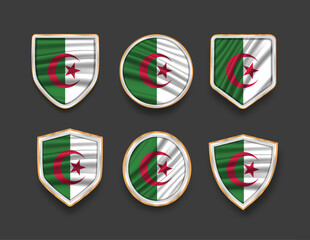 Obraz premium set of flags in frames with various frame shapes