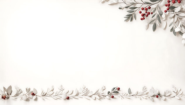 Christmas background with christmas branches christmas tree frame.