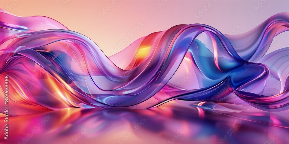 Wall mural dynamic and colorful abstract background with swirling lines and vibrant hues