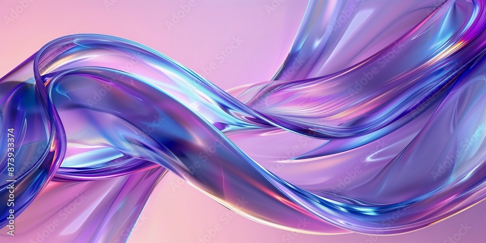 Wall mural dynamic and vibrant abstract background with fluid lines and vivid colors
