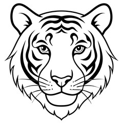 tiger head vector illustration