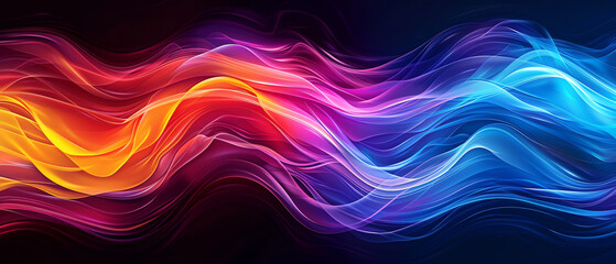 Obraz premium A vibrant explosion of colors with swirling patterns and gradients, Abstract, High contrast, Dynamic and visually captivating design