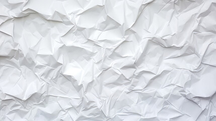 Obraz premium Seamless pattern, White crumpled paper texture background. Close up of crumpled paper., generative ai