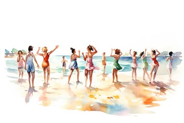 Obraz premium Beach swimwear vacation outdoors.