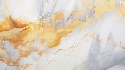 Fototapeta premium Abstract transparent alcohol ink marble background. golden and grey. like splashing milk or ice cream., generative ai