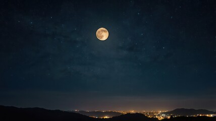 night, sky, moon, dark, star, tree, stars, landscape, nature, silhouette, full, light, forest, blue, space, moonlight, clouds, trees, christmas, black, astronomy, halloween, sunset, time, illustration