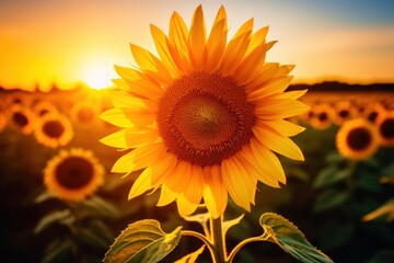 Obraz premium Sunflower outdoors blossom nature.