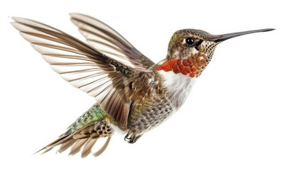 Obraz premium Innovative High Speed Photograph of Iridescent Hummingbird In Flight