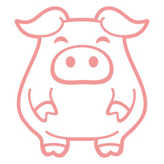 Little cute piggy pig piglet fat chubby animal staying