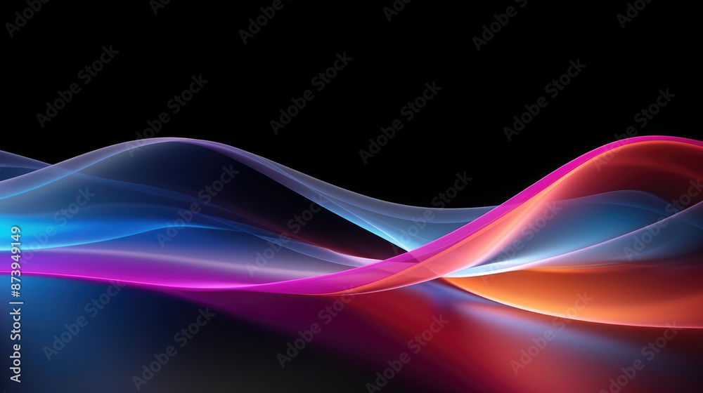 Canvas Prints abstract light painting background. futuristic wave. illustration., generative ai
