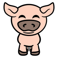 Little cute piggy pig piglet cartoon animal love